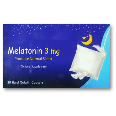 MELATONIN 3 MG PROMOTES NORMAL SLEEP ( MELATONIN ) 20 HARD GELATIN CAPSULES